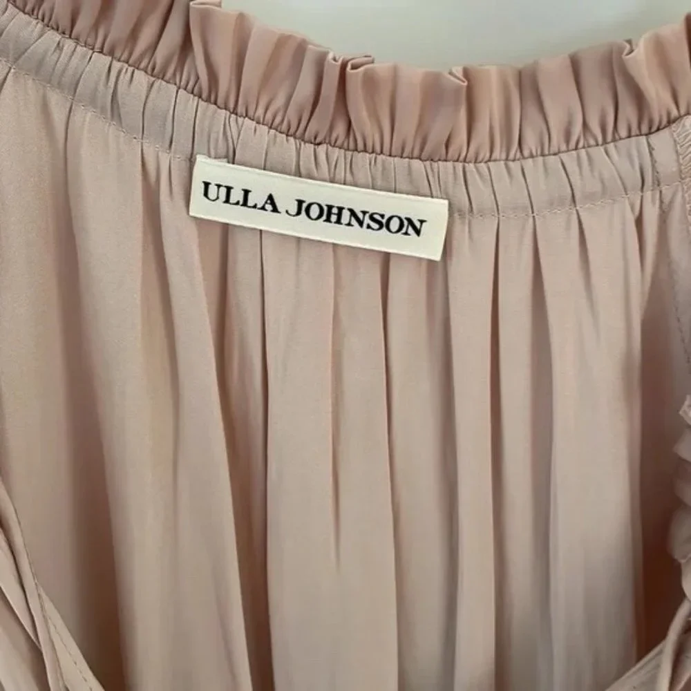 ULLA JOHNSON Olga satin drop waist dress - Picture 5 of 6